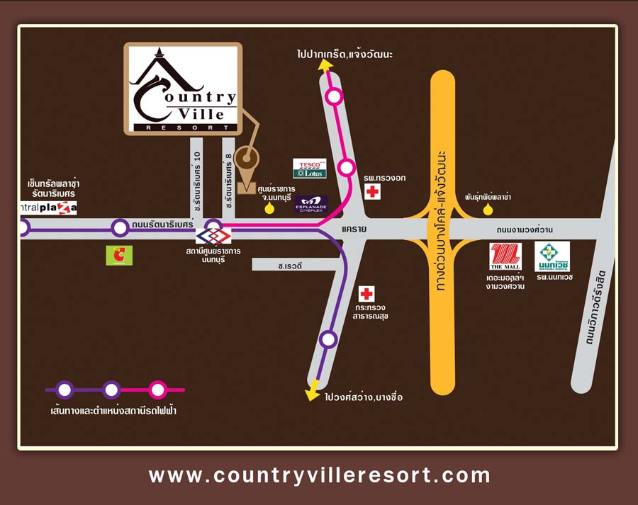 แผนที่ คันทรี่ วิลล์ รีสอร์ท